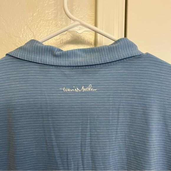 Travis Mathew Blue Striped Golf Polo Size L - Picture 7 of 7